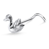 Duck Shaped Curved Nose Stud NSKB-800